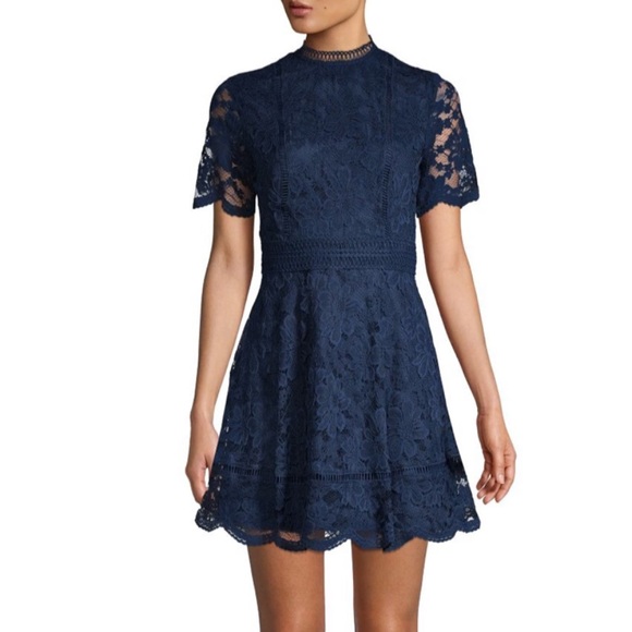 floral fit and flare mini dress